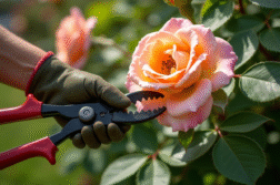 Erreur courante lors de la coupe d un rosier avec gants et sécateurs